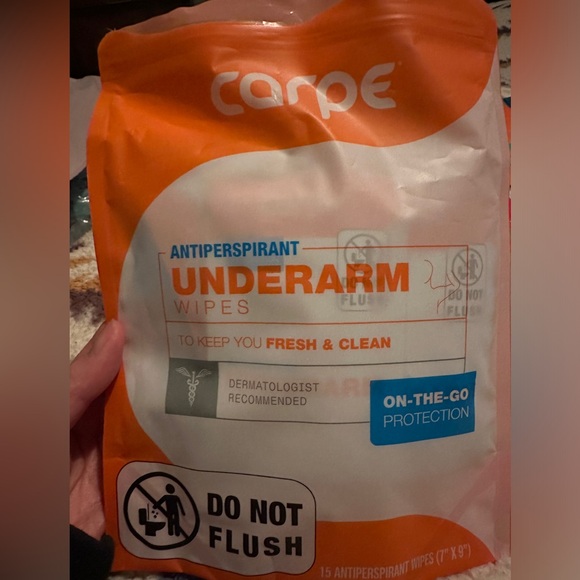 Carpe Underarm Wipes 10 ct wipes - Picture 2 of 4